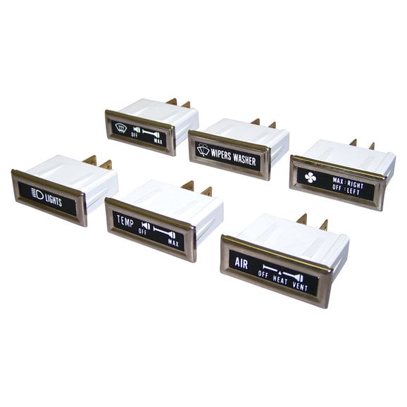 Crown Automotive Dash Lamp Set Crown Automotive 5752813K Dash Lamp Set for 76-86 Jeep CJ-5, CJ-7 & CJ-8 Scrambler