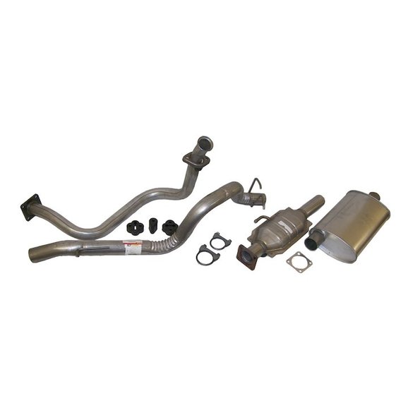 1987-1992 Jeep Wrangler YJ 2.5L Complete Exhaust System With Catalytic Converter & Muffler