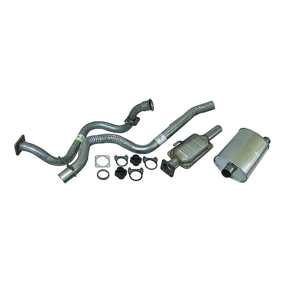 Crown Automotive Complete Exhaust Kit Crown Automotive 52006626K Complete Exhaust Kit for 91-92 Wrangler YJ with 4.0L 6 Cylinder Engine