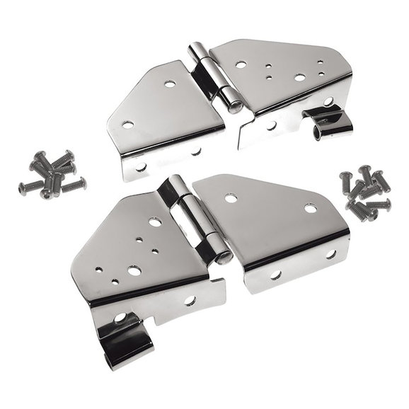 Crown Automotive Stainless Steel Windshield Hinges Crown Automotive Stainless Steel Windshield Hinges for 76-95 Jeep CJ & Wrangler YJ