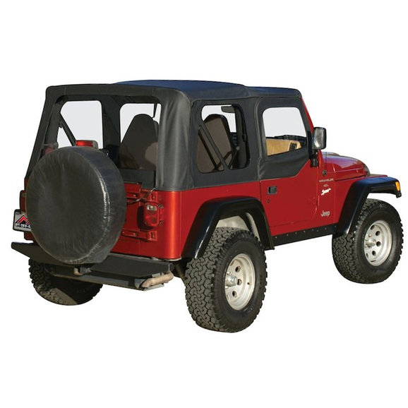 Crown Automotive Complete Soft Top with Clear Windows Crown Automotive Complete Soft Top with Clear Windows for 97-06 Jeep Wrangler TJ with Half Steel Doors