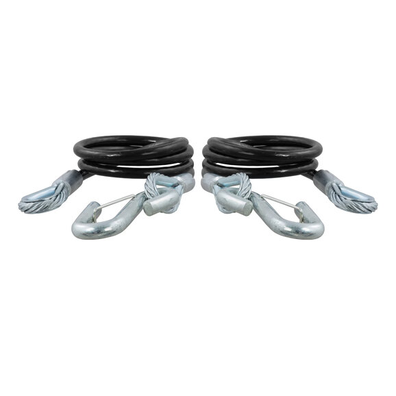 CURT 44-1/2" Safety Cables with Snap Hooks - 5000 lbs CURT 80151 44-1/2" Safety Cables with Snap Hooks - 5000 lbs