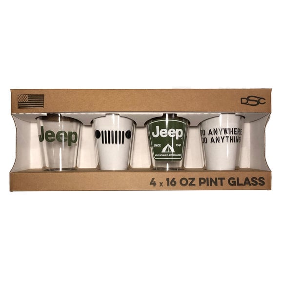 Jeep Merchandise Jeep Pint Glass 4 Pack Jeep Merchandise Jeep Pint Glass 4 Pack