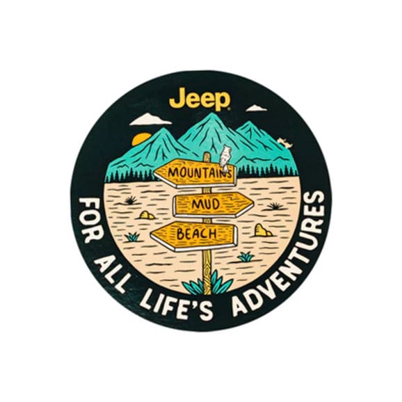 Jeep Merchandise  4" Jeep Logo Circle Jeep Sticker 