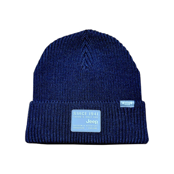 Jeep Merchandise Jeep Flip Knit Stencil Beanie Hat Jeep Merchandise Jeep Flip Knit Stencil Beanie Hat