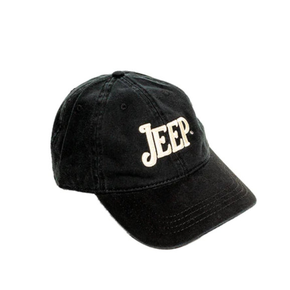 Jeep Merchandise Jeep Vintage Chino Twill Hat Jeep Merchandise Hat-JVinLPblk Jeep Vintage Chino Twill Hat