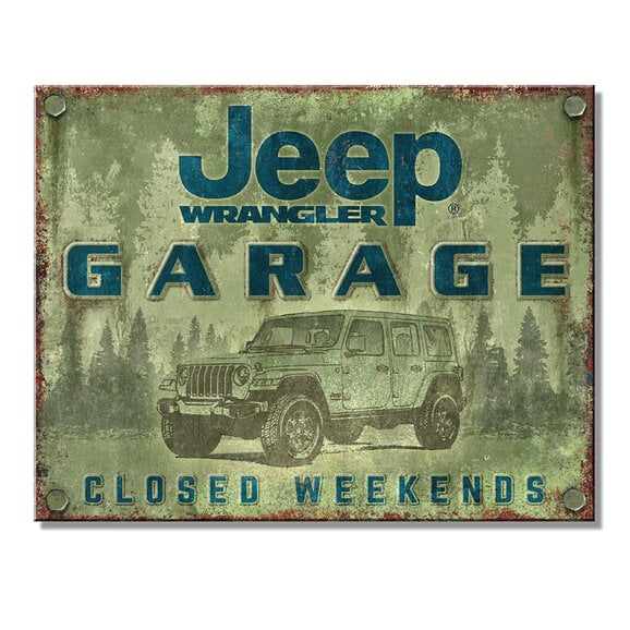 Jeep Merchandise Jeep Garage Metal Sign - 16" x 12.5" Jeep Merchandise Jeep Garage Metal Sign - 16" x 12.5"