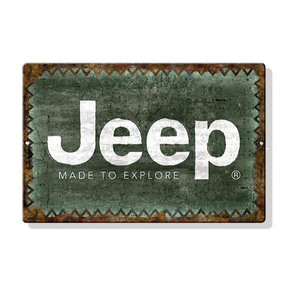 Jeep Merchandise Jeep Made To Explore Metal Sign - 7.5" x 11.5" Jeep Merchandise Jeep Made To Explore Metal Sign - 7.5" x 11.5"