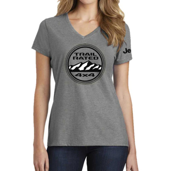 [JEEP]★24SS★V-neck Short Sleeve T-shirt Amazon.com: Jeep Ladies Text V-Neck Cotton T-Shirt for