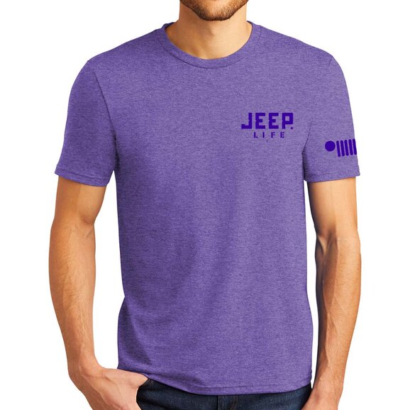 Jeep Merchandise Men's Jeep Life Purple Tone Triblend T-Shirt Jeep Merchandise Men's Jeep Life Purple Tone Triblend T-Shirt