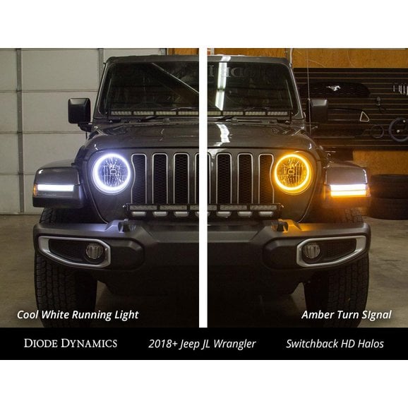 Diode Dynamics HD LED Headlight Halos for 1820 Jeep Wrangler JL