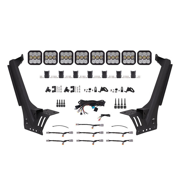 Diode Dynamics SS5 Pro CrossLink Windshield White Combo Lightbar Kit Diode Dynamics DD7262 SS5 Pro CrossLink Windshield White Combo Lightbar Kit for 18-22 Jeep Wrangler JL