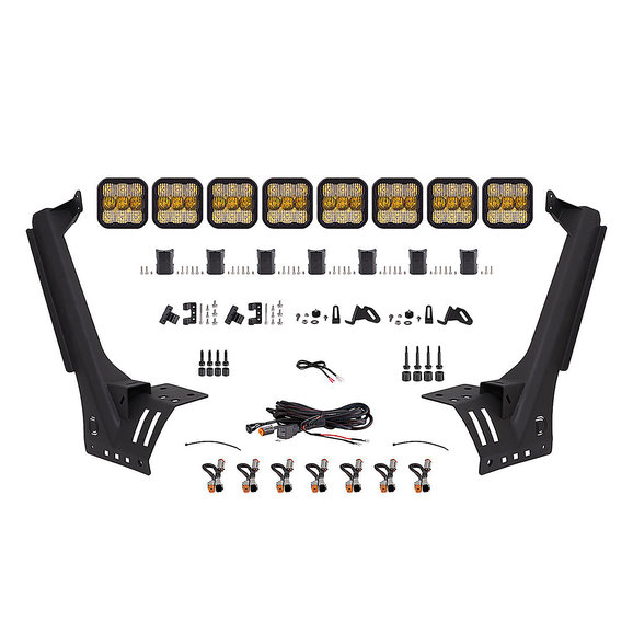 Diode Dynamics SS5 Windshield Sport CrossLink Yellow Combo Lightbar Kit Diode Dynamics DD6822 SS5 Windshield Sport CrossLink Yellow Combo Lightbar Kit for 18-22 Jeep Wrangler JL