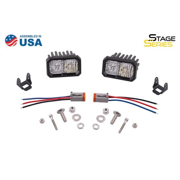 Diode Dynamics Stage Series 2" SSC2 Rectangular LED Pod Pair Quadratec