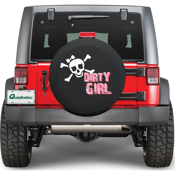 Quadratec Dirty Girl Skull Tire Cover Quadratec Dirty Girl Skull Tire Cover