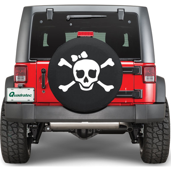 Quadratec Pirate Girl Tire Cover in White Quadratec Pirate Girl Tire Cover in White