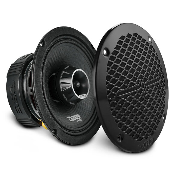 DS18 6.5" Coaxial Mid-Range Loudspeaker with Water-Resistant Cone Built-in Bullet Tweeter and Grill | 225W RMS 4-Ohm DS18 PRO-ZT6 6.5" Coaxial Mid-Range Loudspeaker with Water-Resistant Cone Built-in Bullet Tweeter and Grill | 225W RMS 4-Ohm