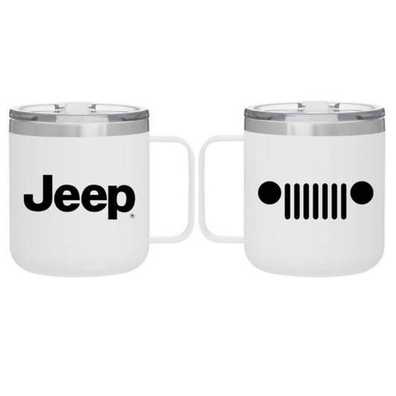 Jeep Merchandise Jeep Logo Powder Coated Camper Mug Jeep Merchandise Jeep Logo Powder Coated Camper Mug