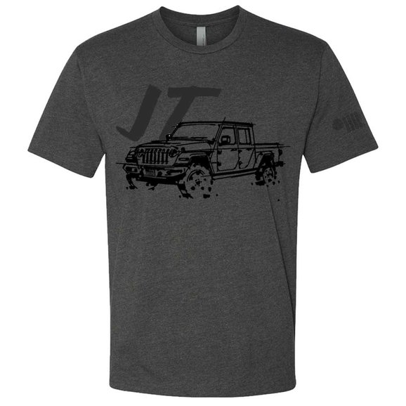 Jeep Merchandise Mens LDD Series Jeep Gladiator JT Short Sleeved T-Shirt in Charcoal Jeep Merchandise  Mens LDD Series Jeep Gladiator JT Short Sleeved T-Shirt in Charcoal