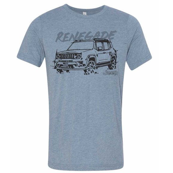 Jeep Merchandise Mens LDD Series Jeep Renegade T-Shirt in Lake Blue Jeep Merchandise Mens LDD Series Jeep Renegade T-Shirt in Lake Blue