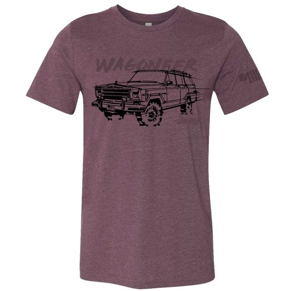 Jeep Merchandise Mens LDD Series Jeep Wagoneer T-Shirt in Burgundy Jeep Merchandise Mens LDD Series Jeep Wagoneer T-Shirt in Burgundy