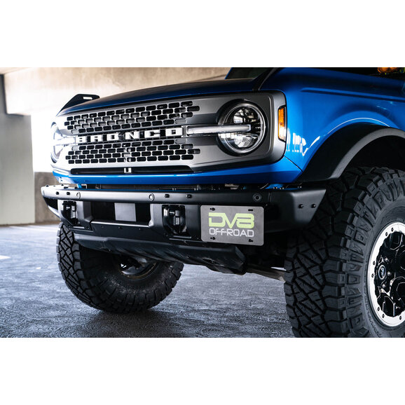 DV8 Offroad Front Bumper License Plate Relocation Bracket DV8 Offroad LPBR-02 Front Bumper License Plate Relocation Bracket for 21-26 Ford Bronco