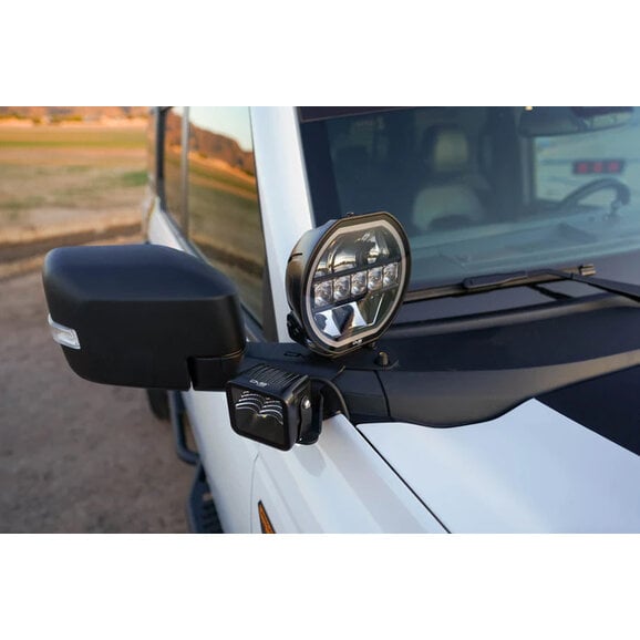 DV8 Offroad A-Pillar Dual Light Pod Drop Mounts DV8 Offroad LBBR-08 A-Pillar Dual Light Pod Drop Mounts for 21-26 Ford Bronco