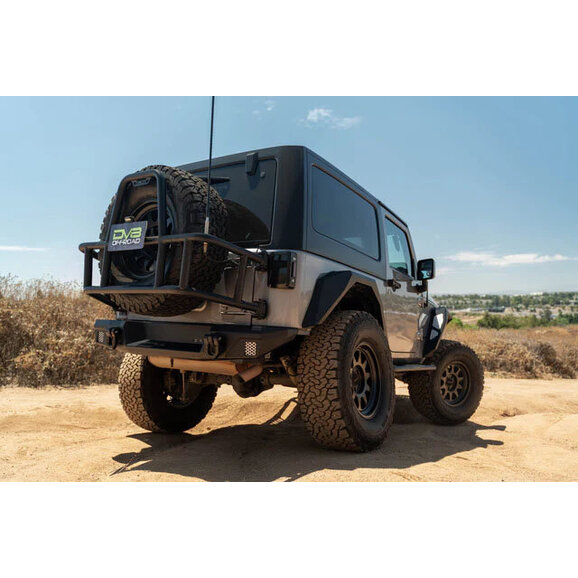 DV8 Offroad Body Mounted Tire Carrier DV8 Offroad TCJK-14 Body Mounted Tire Carrier for 07-18 Jeep Wrangler JK