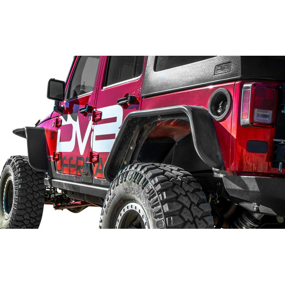 DV8 Offroad Front and Rear Flat Tube Fender Kit DV8 Offroad FENDB-02 Front and Rear Flat Tube Fender Kit for 07-18 Jeep Wrangler Unlimited JK