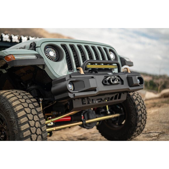 DV8 Offroad OE Plus Front Bumper DV8 Offroad FBJL-13 OE Plus Front Bumper for 18-25 Jeep Wrangler JL & Gladiator JT