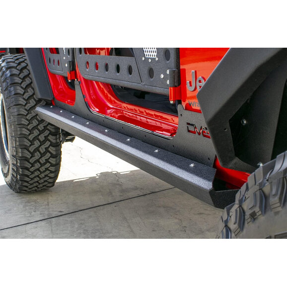 DV8 Offroad Rock Sliders with Rock Skins DV8 Offroad SRSOTB-13 Rock Sliders with Rock Skins for 07-18 Jeep Wrangler JK