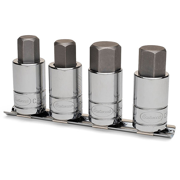 Eastwood 4-Piece 1/2" Drive Oversize Metric Hex Bit Set Eastwood 32533 4-Piece 1/2" Drive Oversize Metric Hex Bit Set