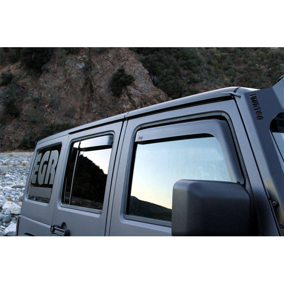 EGR  In Channel Style Window Visors for 07-18 Jeep Wrangler JK