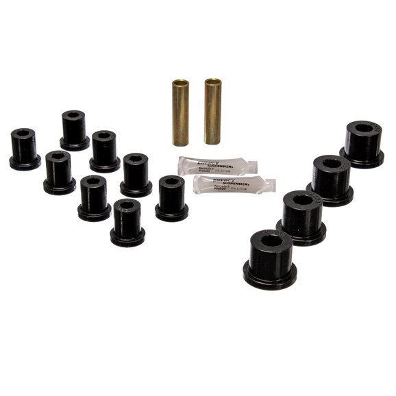 Energy Suspension Rear Leaf Spring Bushings Energy Suspension Rear Leaf Spring Bushings for 76-86 Jeep CJ for use with Aftermarket Leaf Springs