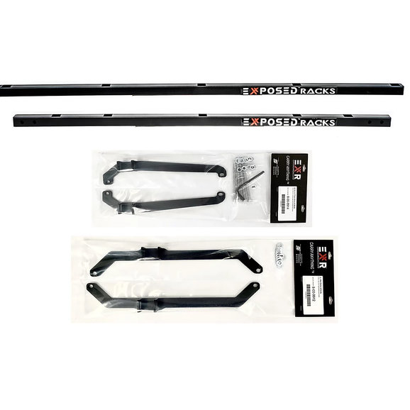 Exposed Racks  Under Soft Top Roof Rack for 18-20 Jeep Wrangler JL 2-Door & Gladiator JT