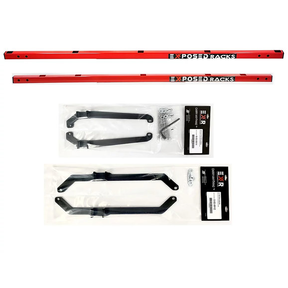 Exposed Racks Under Soft Top Roof Rack Exposed Racks  Under Soft Top Roof Rack for 18-20 Jeep Wrangler JL 2-Door & Gladiator JT