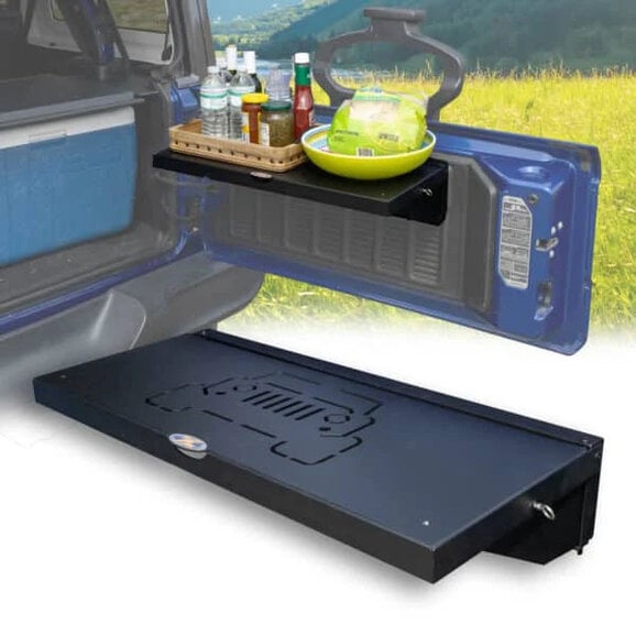 EZ 4X4 Aluminum Folding Tailgate Table EZ 4X4 Aluminum Folding Tailgate Table for 07-24 Jeep Wrangler JK & JL