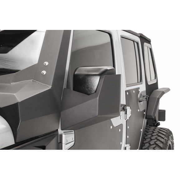 Fab Fours Jk3001 1 Door Mirror Armor For 07 18 Jeep Wrangler Jk Quadratec