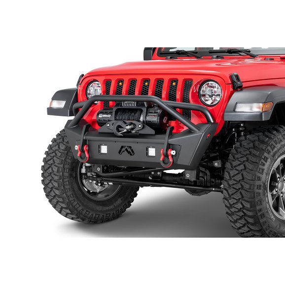 Fab Fours Front Stubby Bumper Fab Fours  Front Stubby Bumper for 18-22 Jeep Wrangler JL & Gladiator JT