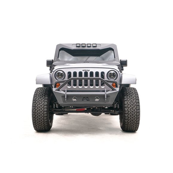 Fab Fours Front Stubby Bumper  Fab Fours  Front Stubby Bumper  for 07-18 Jeep Wrangler JK