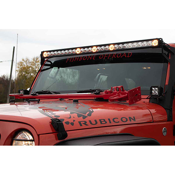 Fishbone Offroad Hood Mounted Hi-Lift Jack Mount Fishbone Offroad FB31317 Hood Mounted Hi-Lift Jack Mount for 07-22 Jeep Wrangler JK, JL & Gladiator JT