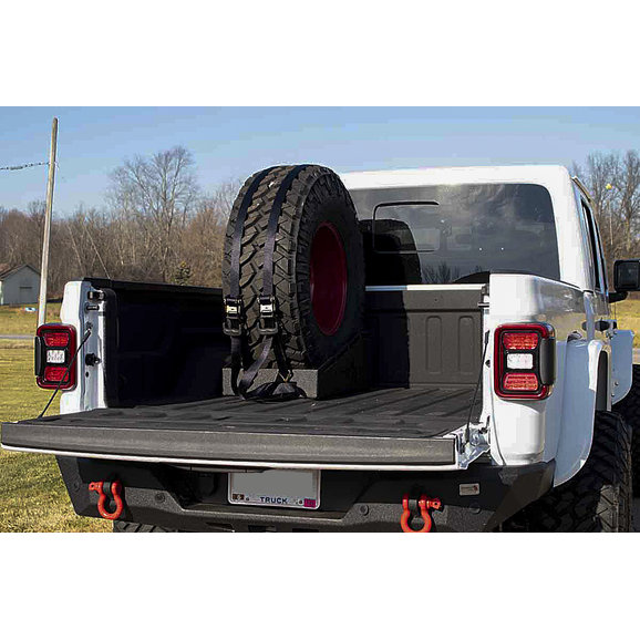 Fishbone Offroad Universal In-Bed Tire Carrier Fishbone Offroad FB21301 Universal In-Bed Tire Carrier for 20-22 Jeep Gladiator JT