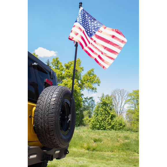 fishbone spare tire flag mount american flag