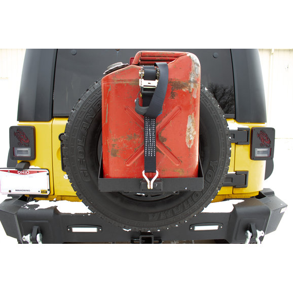 fishbone spare tire jerry can mount center rear