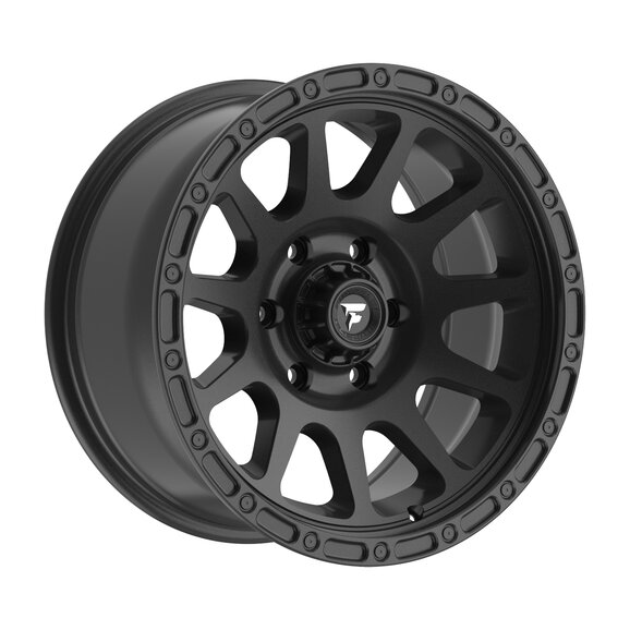 Fittipaldi Off Road Wheels Terra Series FT106 Alloy Wheel Fittipaldi Off Road Wheels FT105-17855127Q00SB Terra Series FT106 Alloy Wheel in 17x8.5 with 4.80in Backspace in Satin Black for 07-24 Jeep Wrangler JK, JL & Gladiator JT