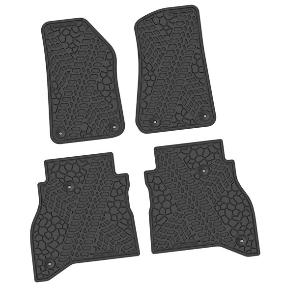 FlexTread Tire Tread/Scorched Earth Scene Front & Rear Floor Liners FlexTread Tire Tread/Scorched Earth Scene Front & Rear Floor Liners for 20-24 Jeep Gladiator JT
