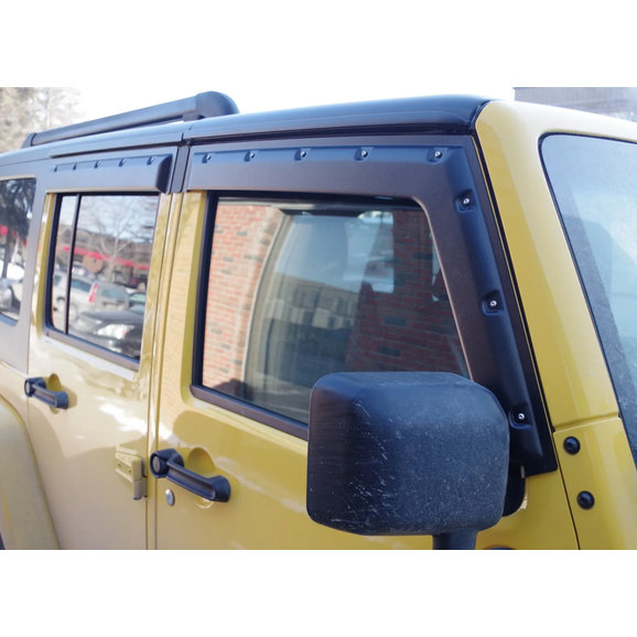 Focus Auto Design Inc. Tough Visors Focus Auto Design Inc. TV7W07-4 Tough Visors for 07-18 Jeep Wrangler JK Unlimited 4-Door