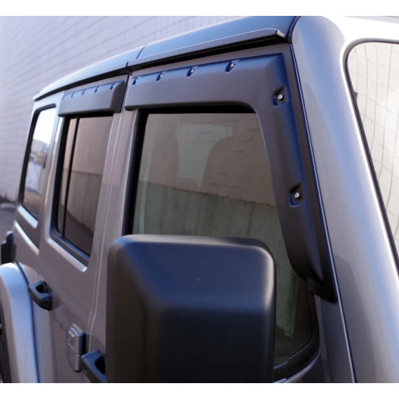 Focus Auto Design Inc. Tough Visors Focus Auto Design Inc. TV7W18-4 Tough Visors for 18-22 Jeep Wrangler JL Unlimited & Gladiator JT
