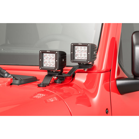 Go Rhino Windshield Cowl Mount Kit Go Rhino 730231T Windshield Cowl Mount Kit for 18-19 Jeep Wrangler JL & 2020 Jeep Gladiator JT