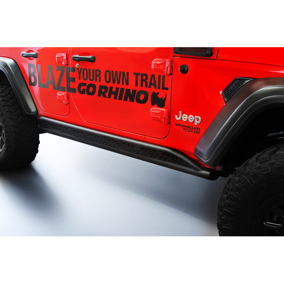 Go Rhino Frame Mount Sliders Go Rhino FS4506T Frame Mount Sliders for 18-20 Jeep Wrangler Unlimited JL 4-Door